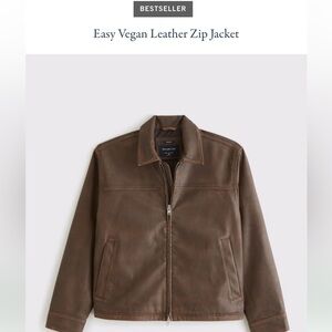 Abercrombie & Fitch Brown Vegan Leather Jacket